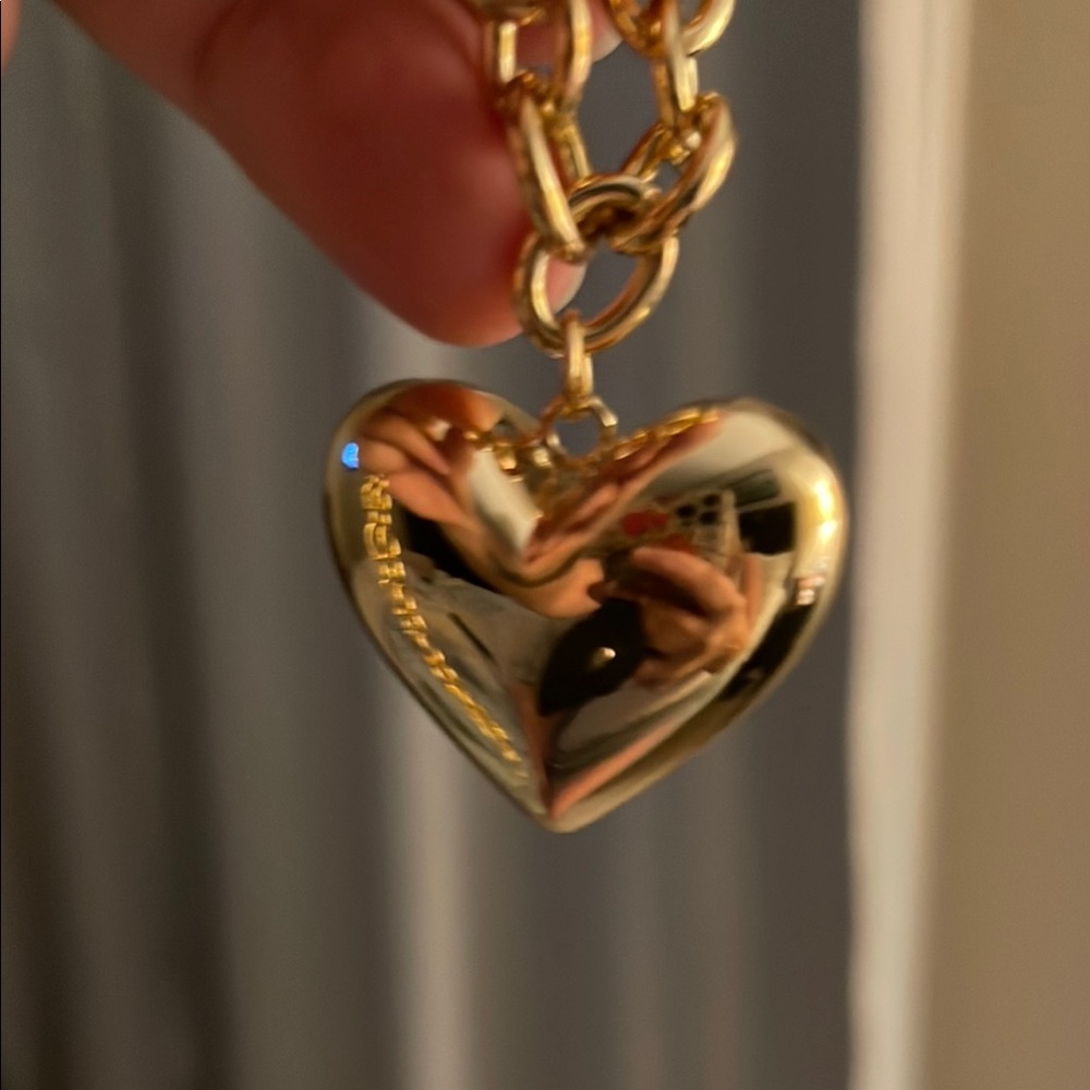 Gold Heart Pendant Necklace - Picture 2 of 4